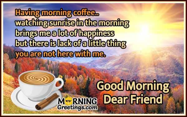 Having Morning Coffee