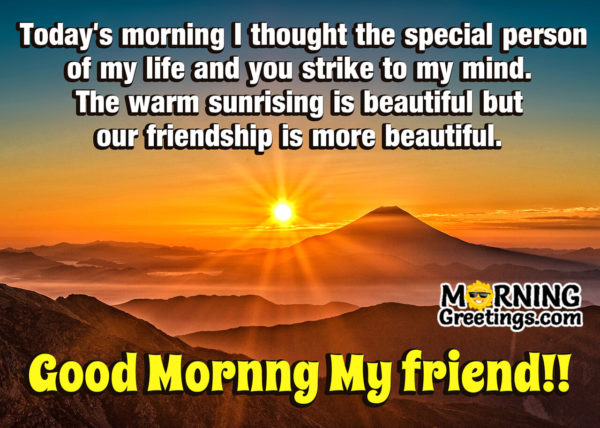 Today's Morning I Thought Special Person