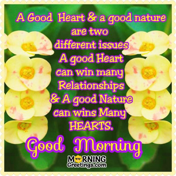 A Good Heart And A Good Nature