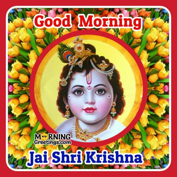 Good Morning Blessings With Krishna