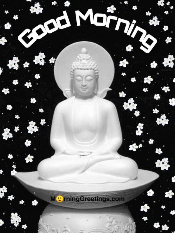 Good Morning White Buddha Image