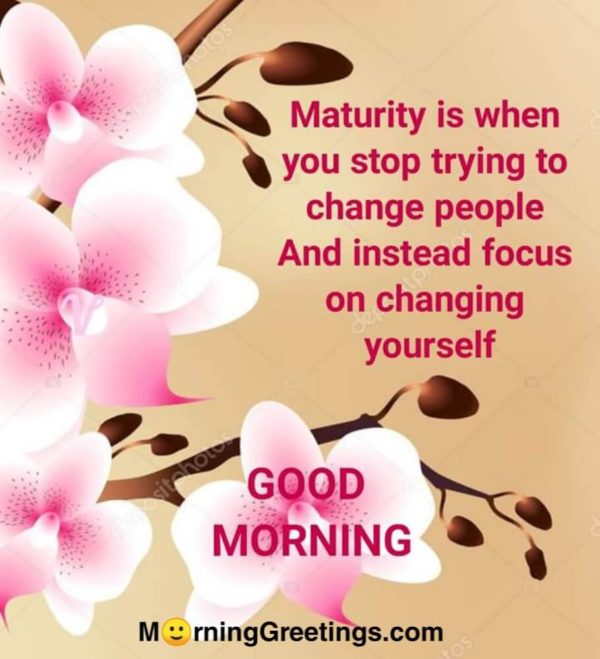 Maturity Is When You Stop Trying