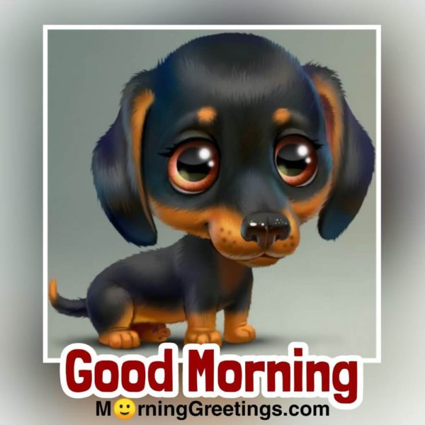 Good Morning With Cute Puppy