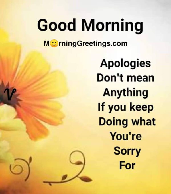 Apologies Doesn't Mean Anything