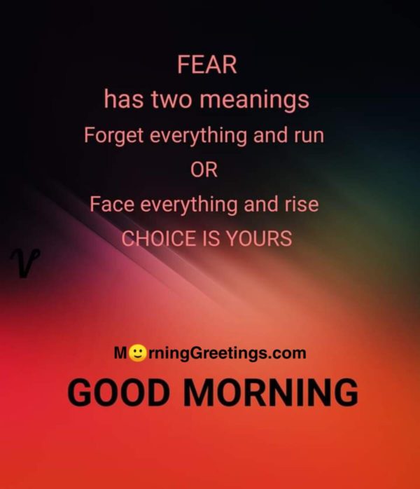 Fear Has Two Meanings