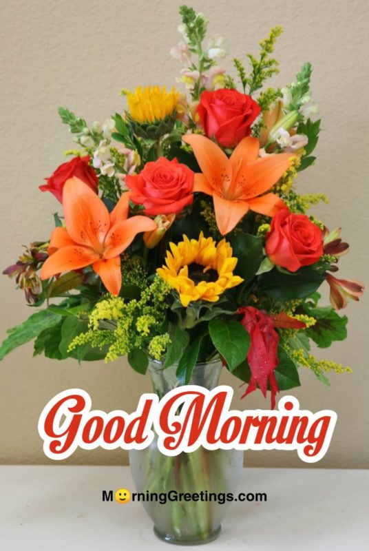 Good Morning With Beautful Flowers