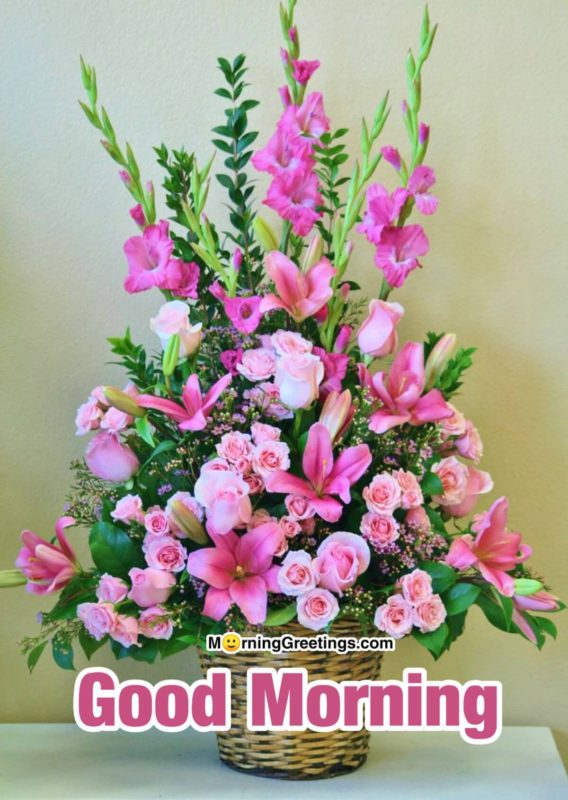 Good Morning With Colorful Bouquet
