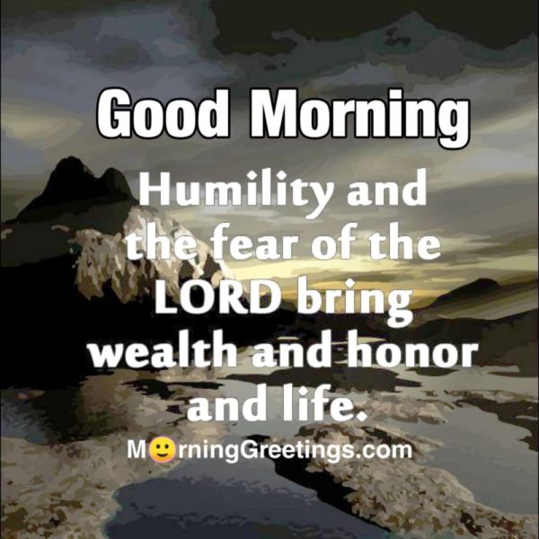 Humility And The Fear Of Lord