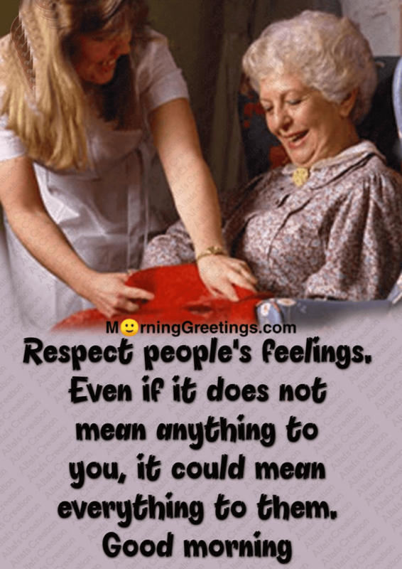 Respect Peoples Feeling