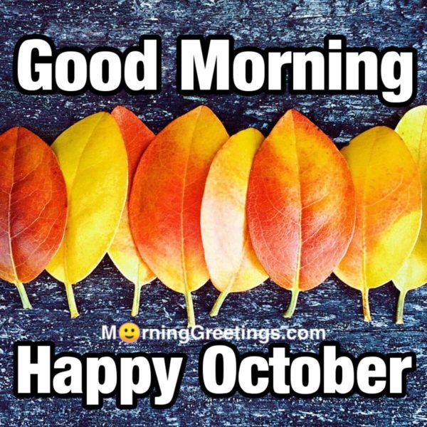 Good Morning Happy October