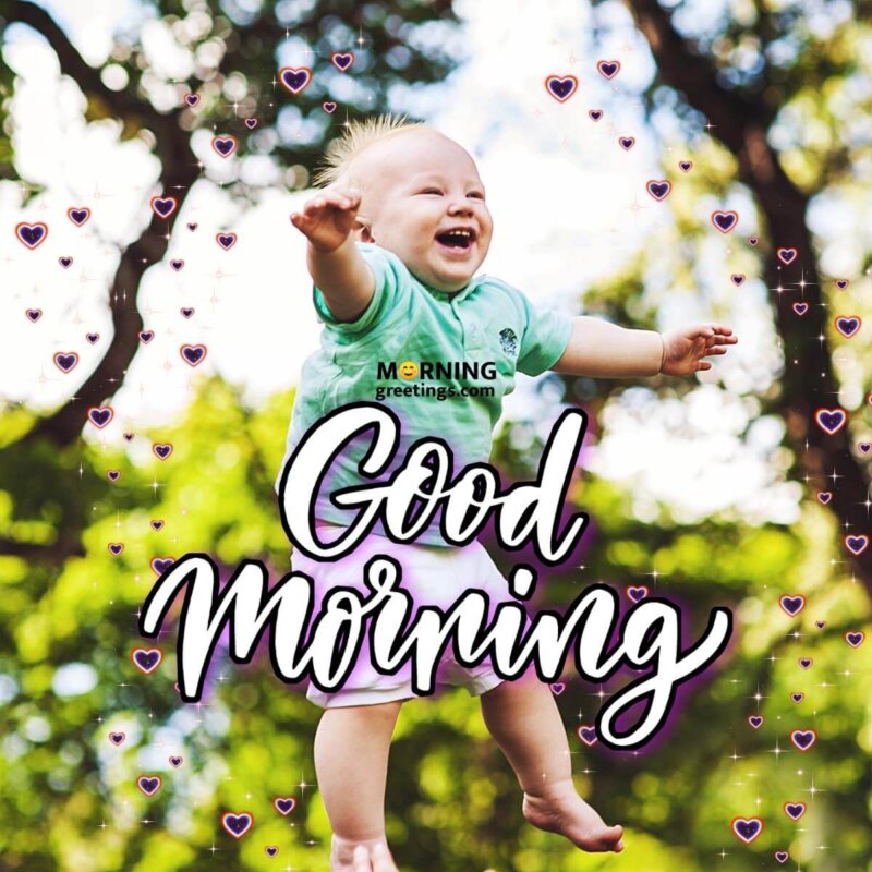 Good Morning Laughing Baby Image