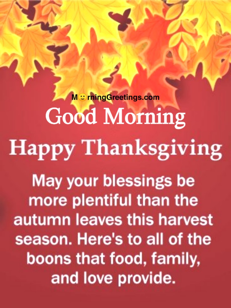 Good Morning Thanksgiving Card