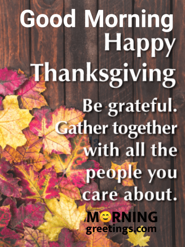 Good Morning Thanksgiving Message