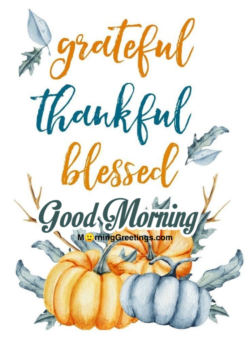 Grateful Thankful Blessed Good Morning