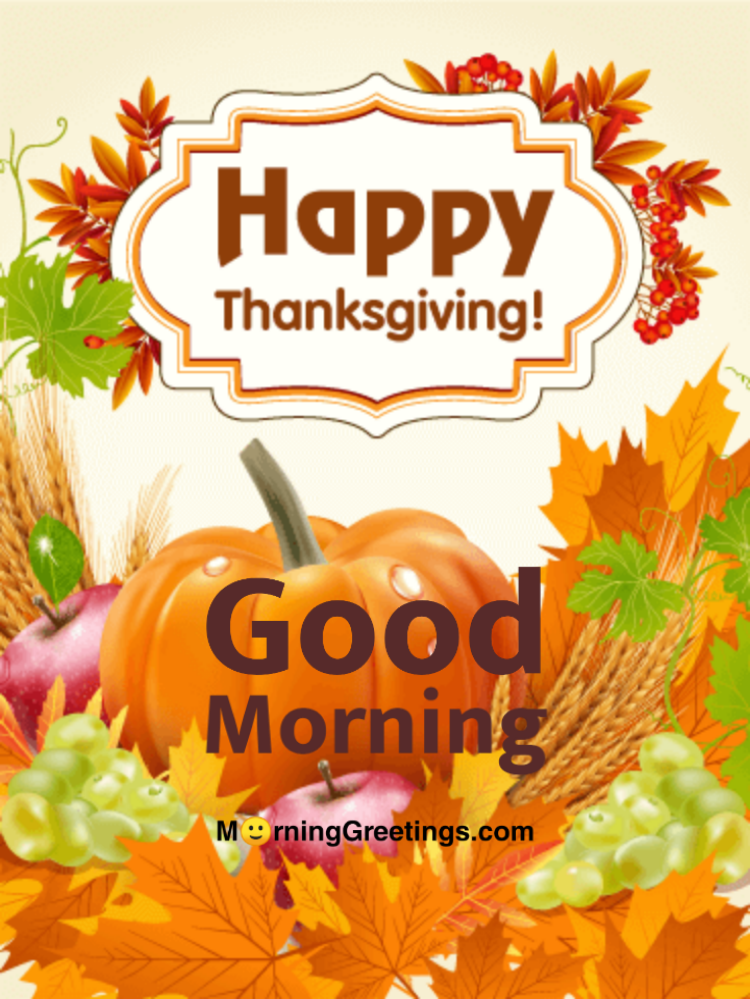Happy Thanksgiving Good Morning Card