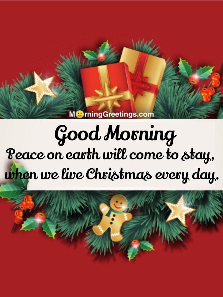 Good Morning Christmas Garlands Card