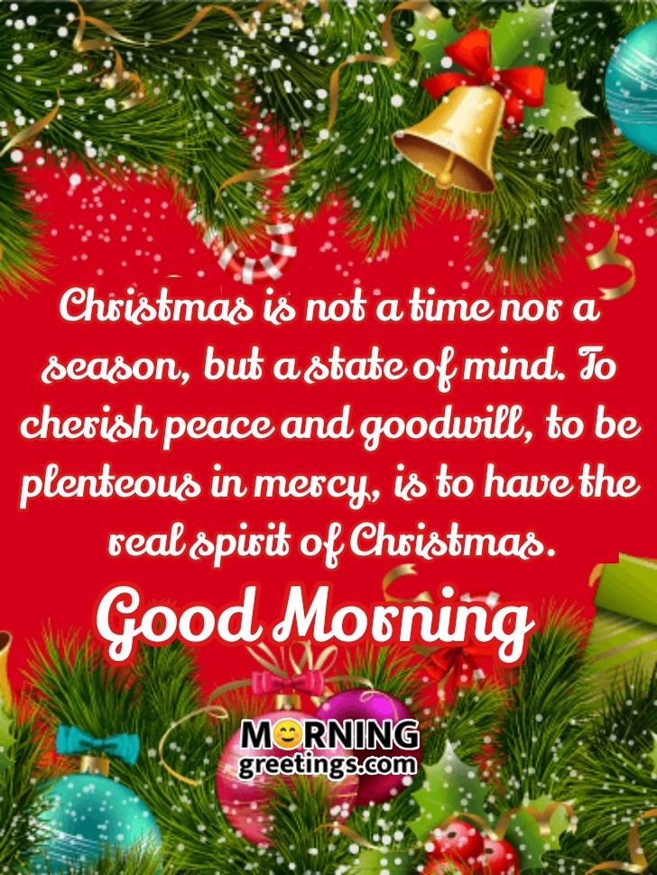Good Morning Colorful Christmas Ornaments Card