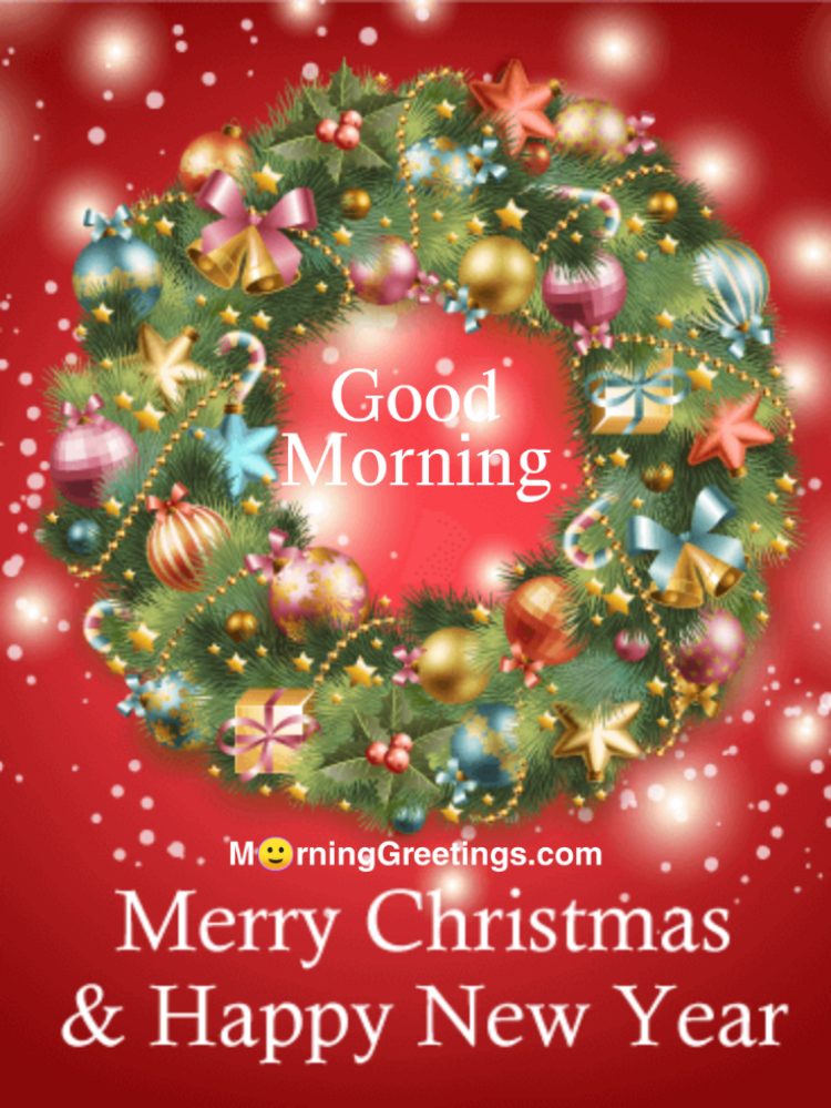 Good Morning Gorgeous Christmas Wreath Card