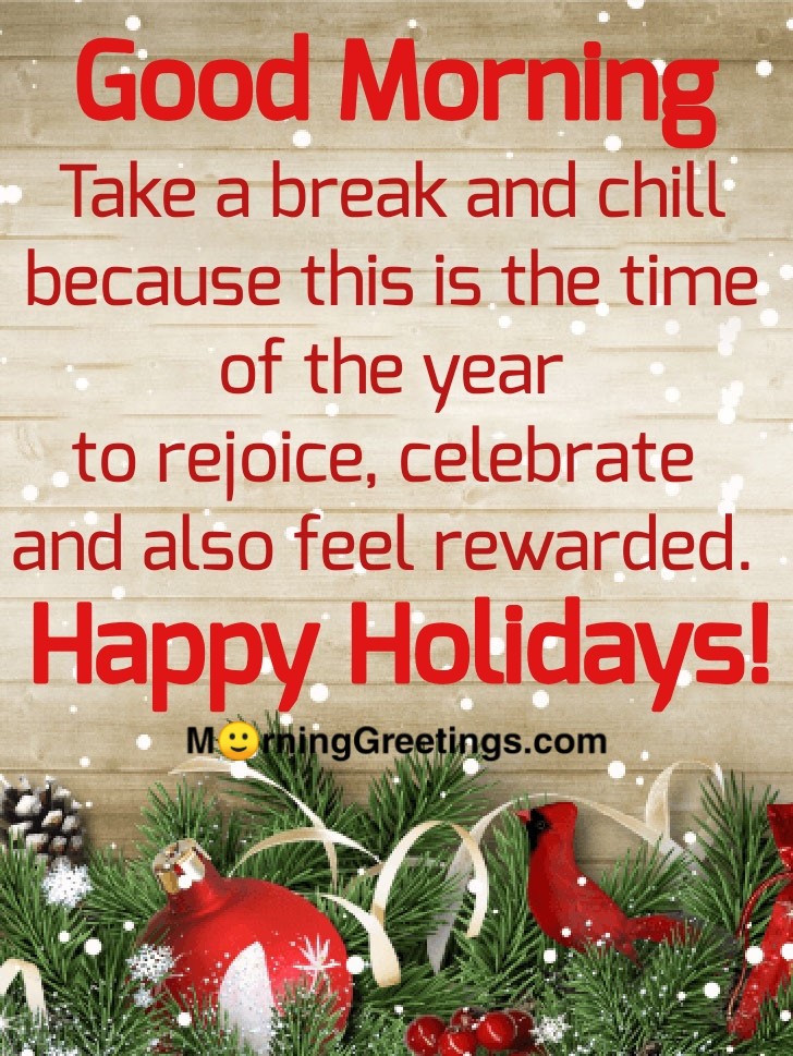 Good Morning Happy Holidays Card