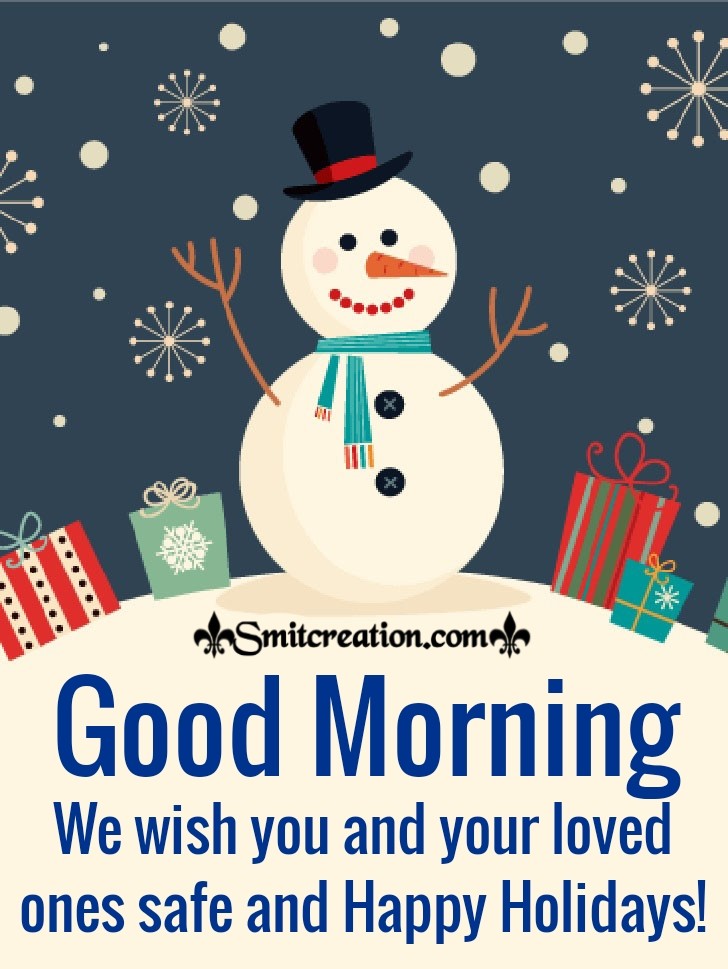 Good Morning Happy Snowman Happy Holidays Card