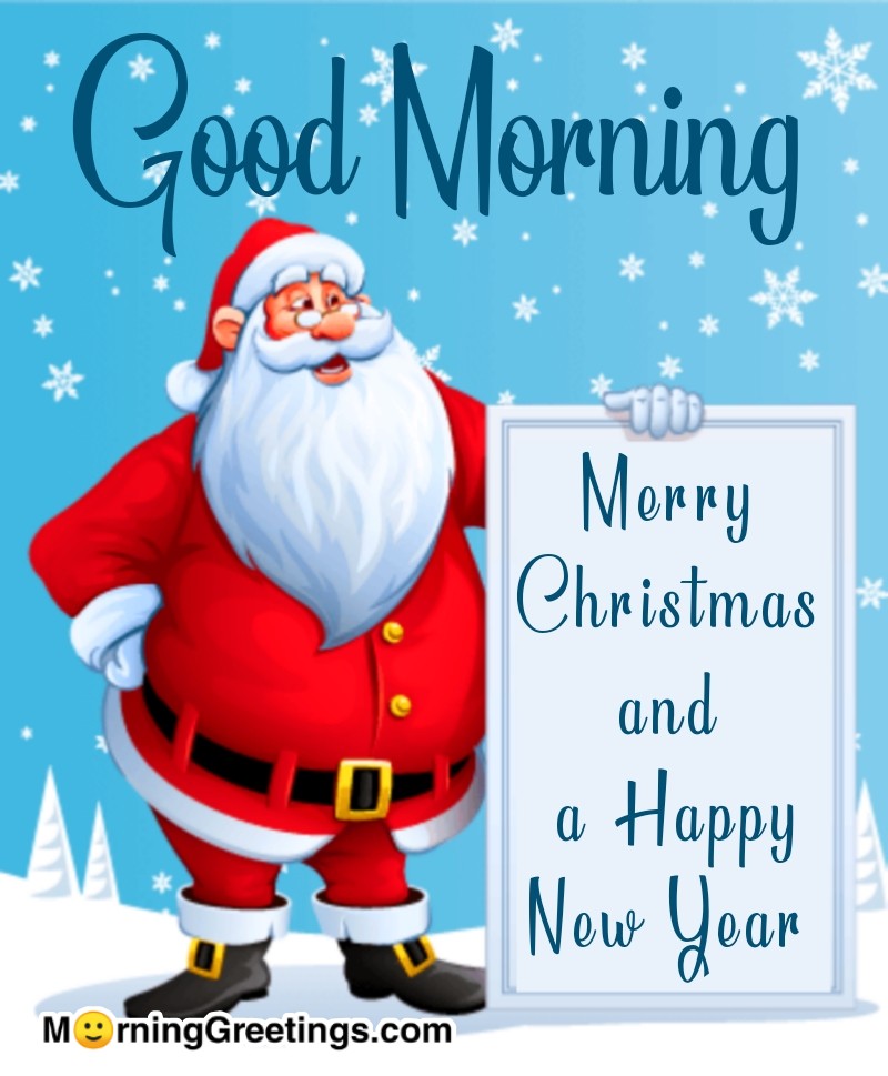 Good Morning Santa Christmas Card