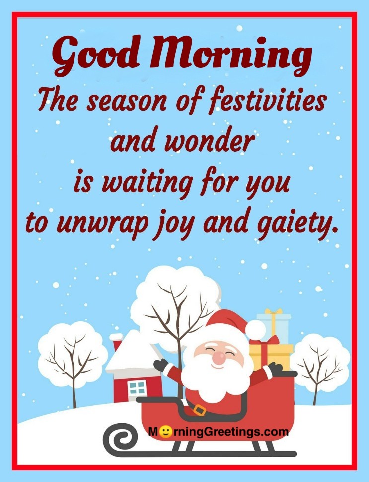 Good Morning Season Of Festivity Card