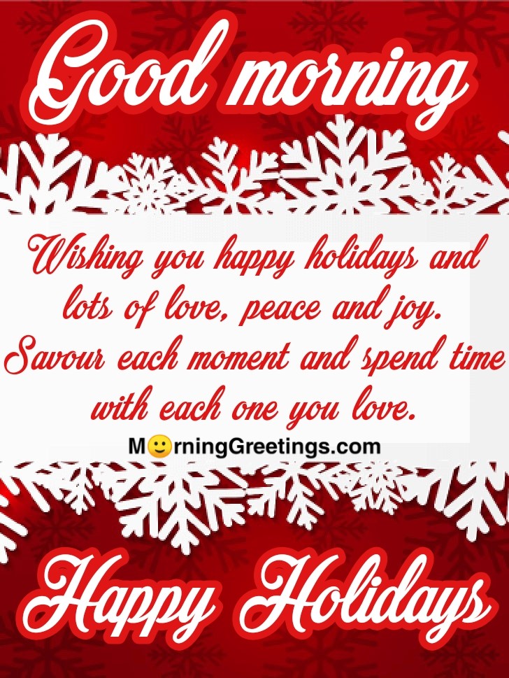 Good Morning Snowflake Season's Greeting Card