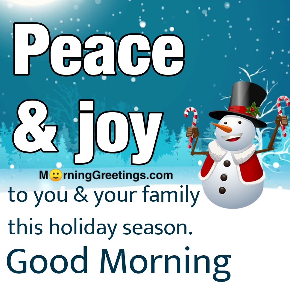 Good Morning Snowman Happy Holidays Card