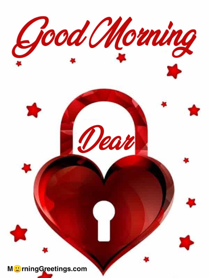 Good Morning Dear Heart Clock Pic