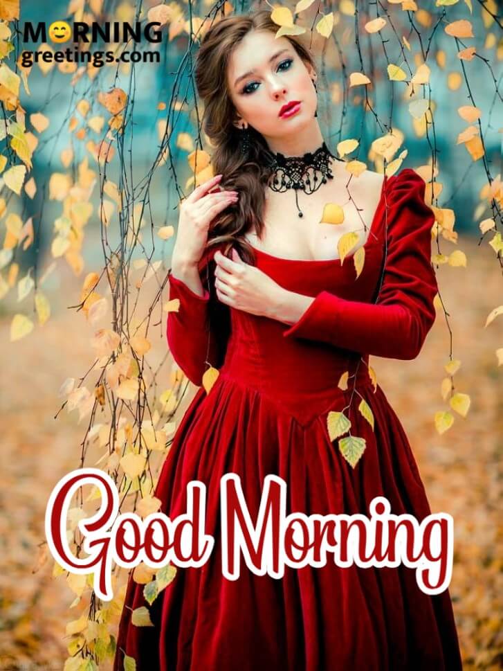 Good Morning Woman In Red Dress