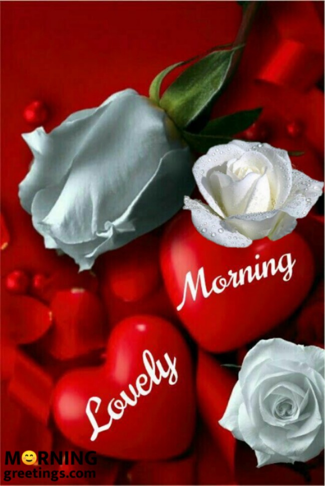 Lovely Morning With Two Red Heart