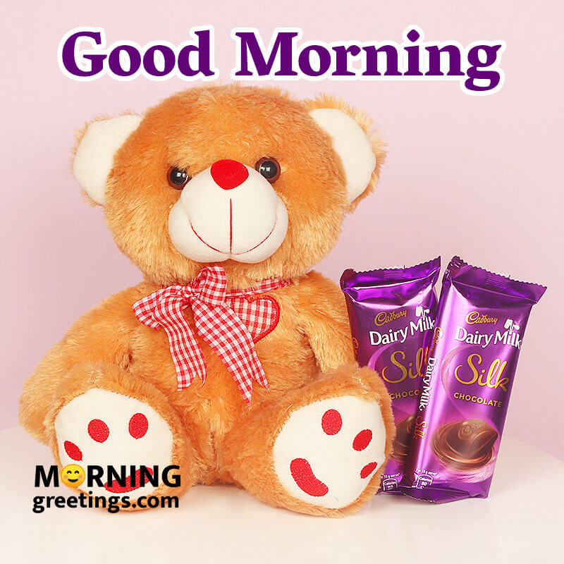 Good Morning Chocolate Teddy Card