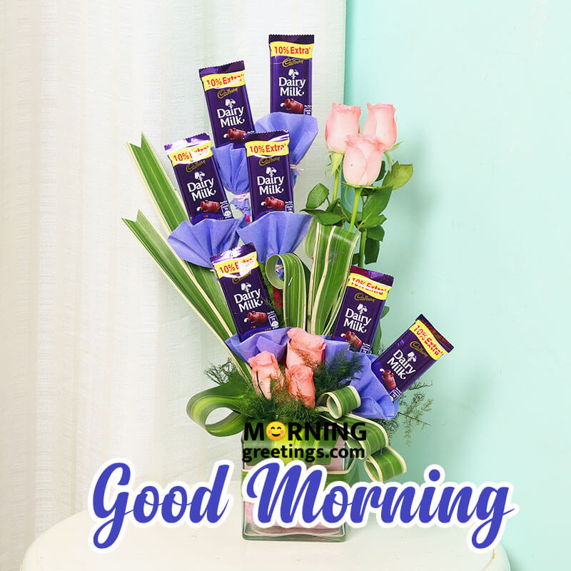 Good Morning Dairy Milk Bouquet Card