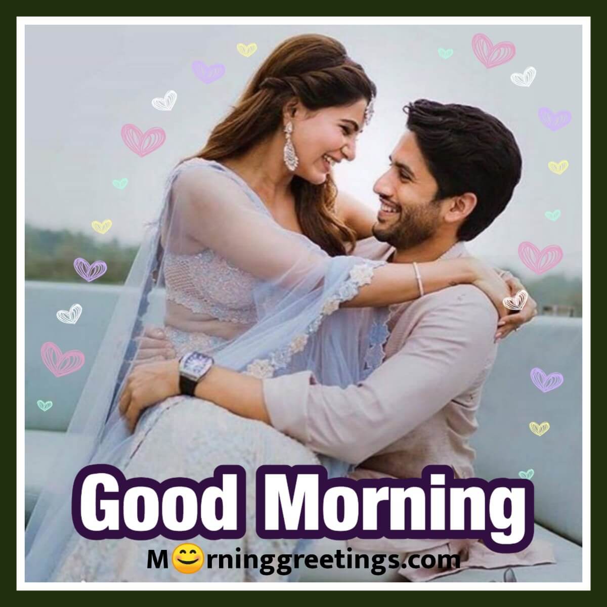 Good Morning Hugging Couple Card