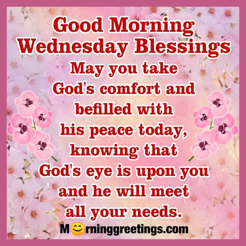 Good Morning Wednesday Blessings