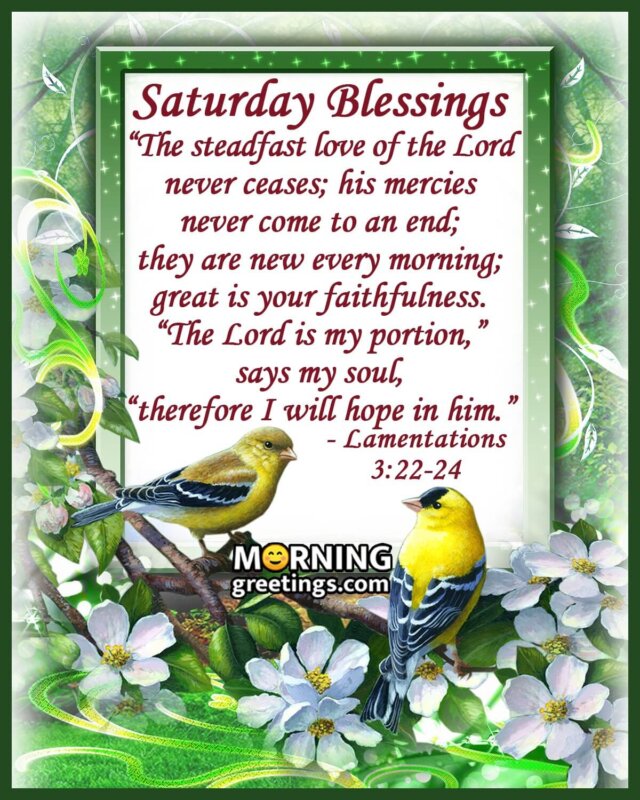 30 Amazing Saturday Morning Blessings Morning Greetings Morning