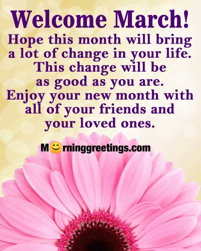 Welcome March Wish Image