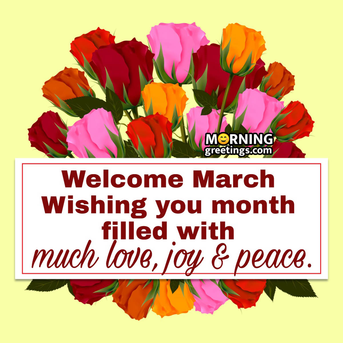 Wishing You March Month Filled With Love, Joy And Peace
