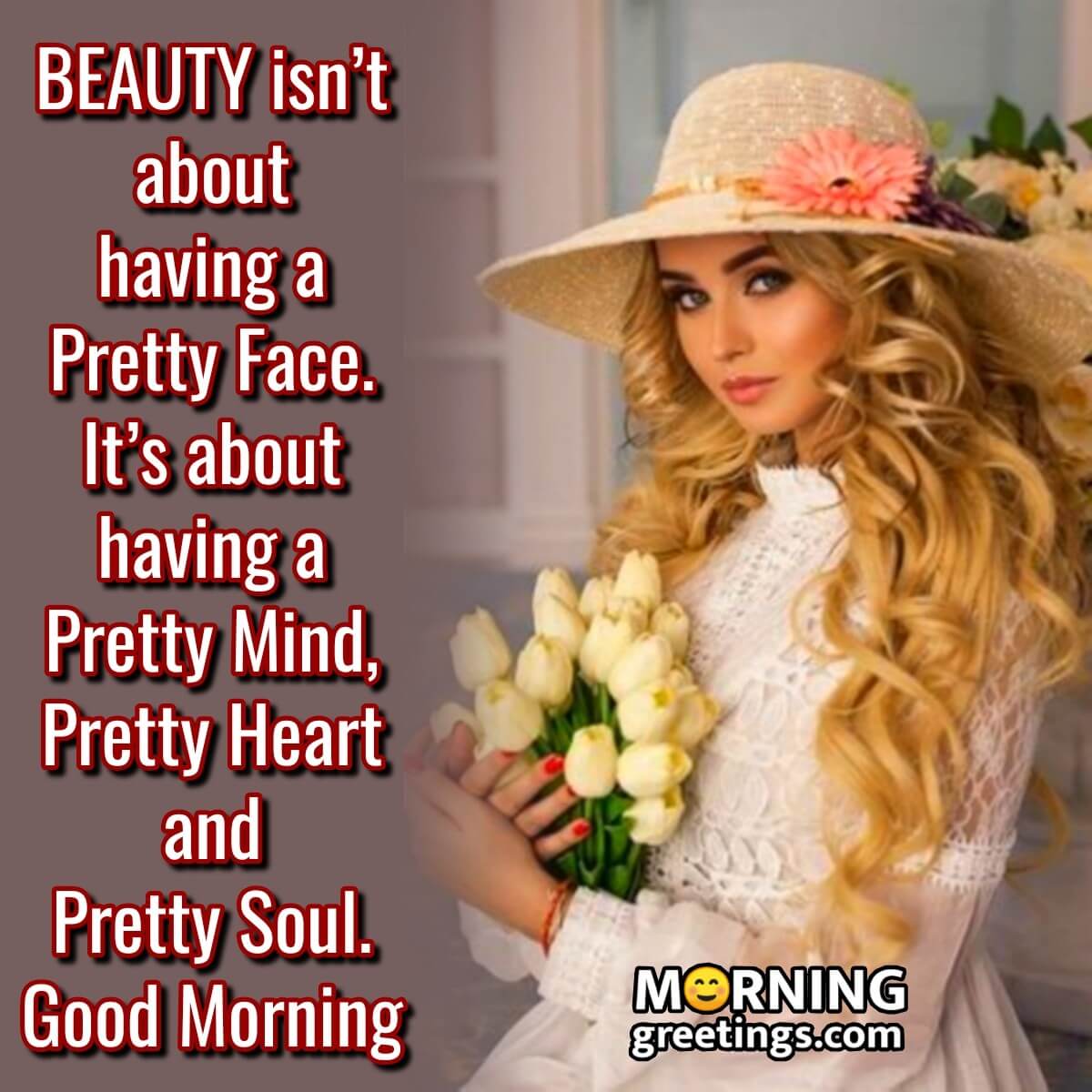 Good Morning Quote On Pretty Woman