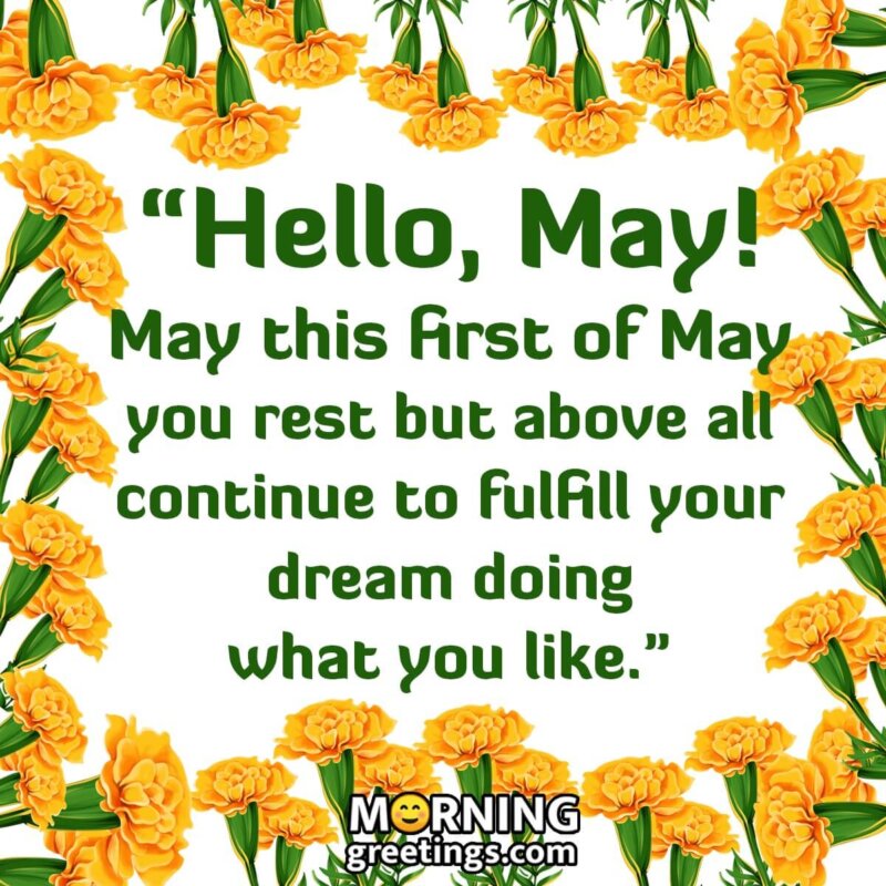 Hello May Message