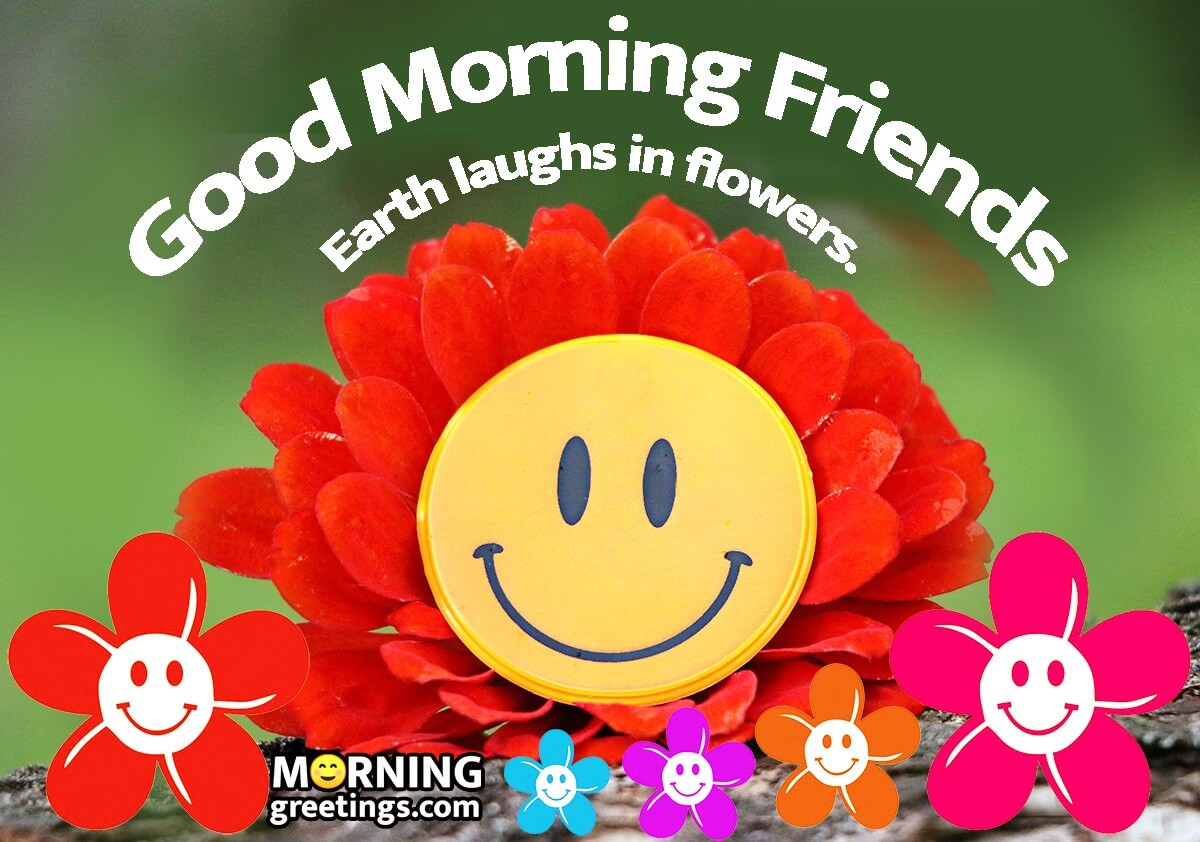 Good Morning Friends Earth Laughs In Flowers