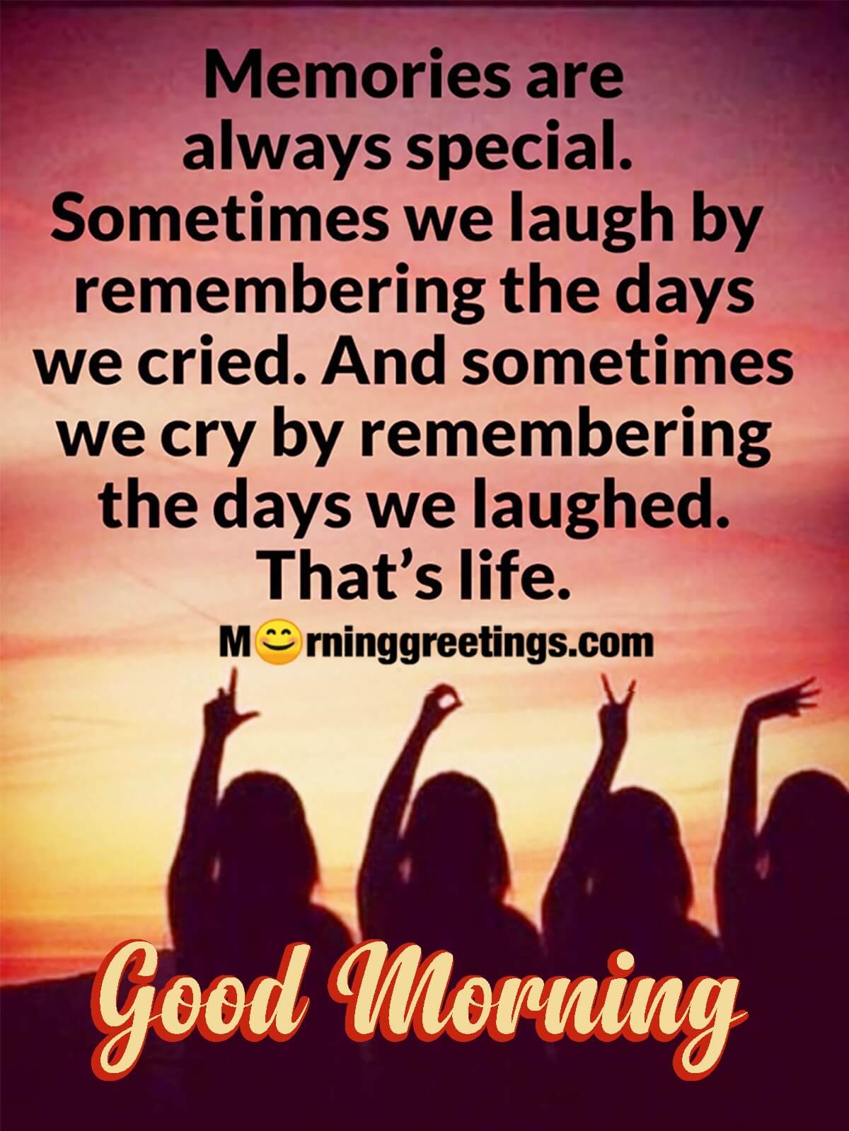 Good Morning Life Quote On Laugh