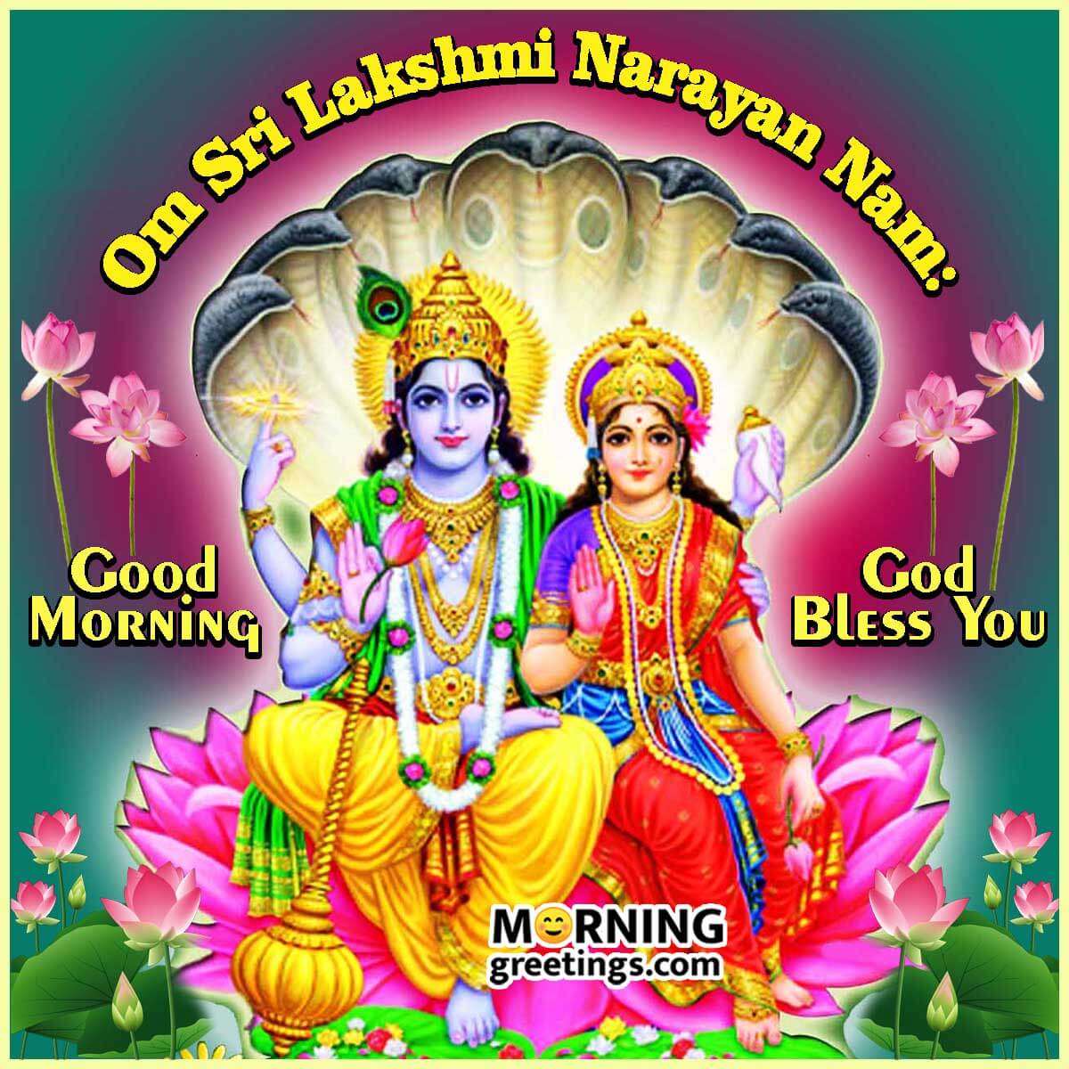 Good Morning Om Sri Lakshmi Narayan Namah Picture