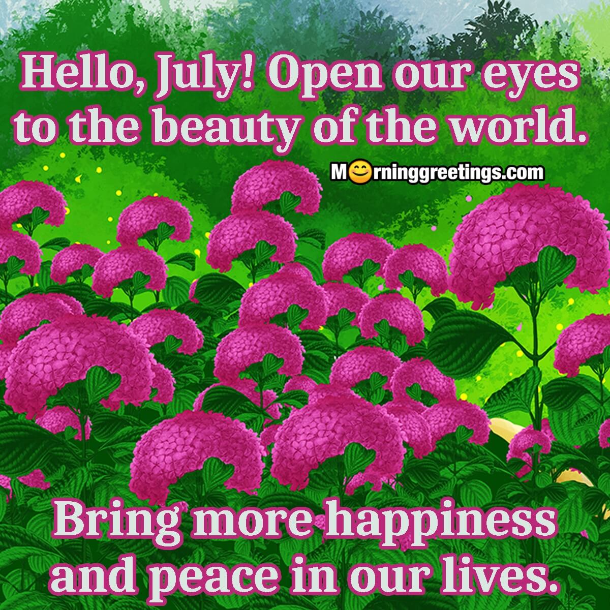 Hello, July! Wishes Image
