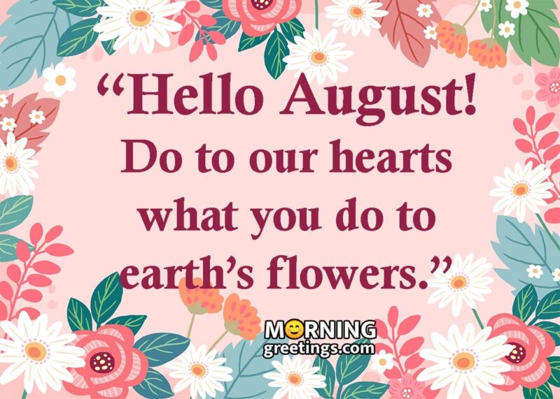 Hello August Quote
