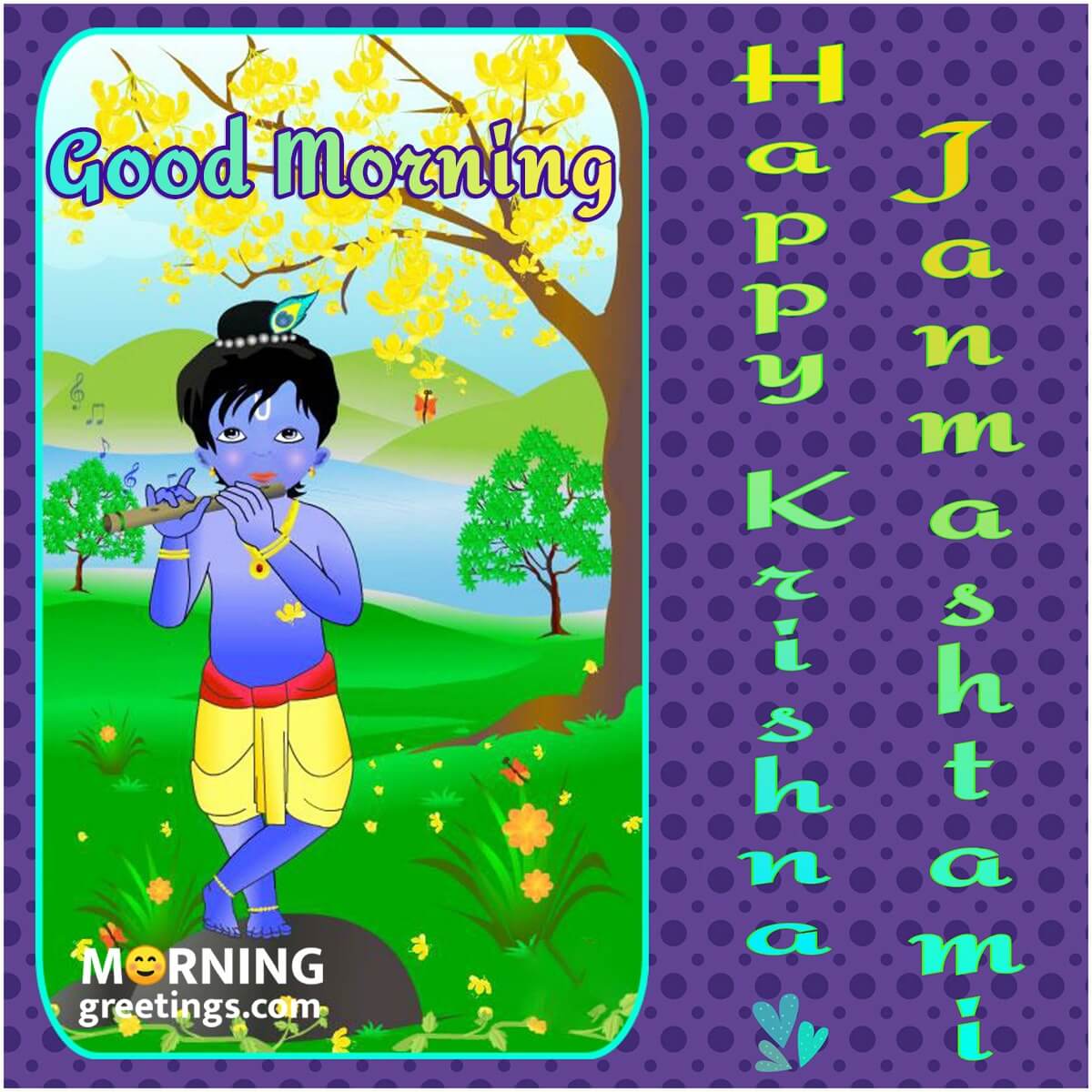 Good Morning Happy Krishna Janmashtami