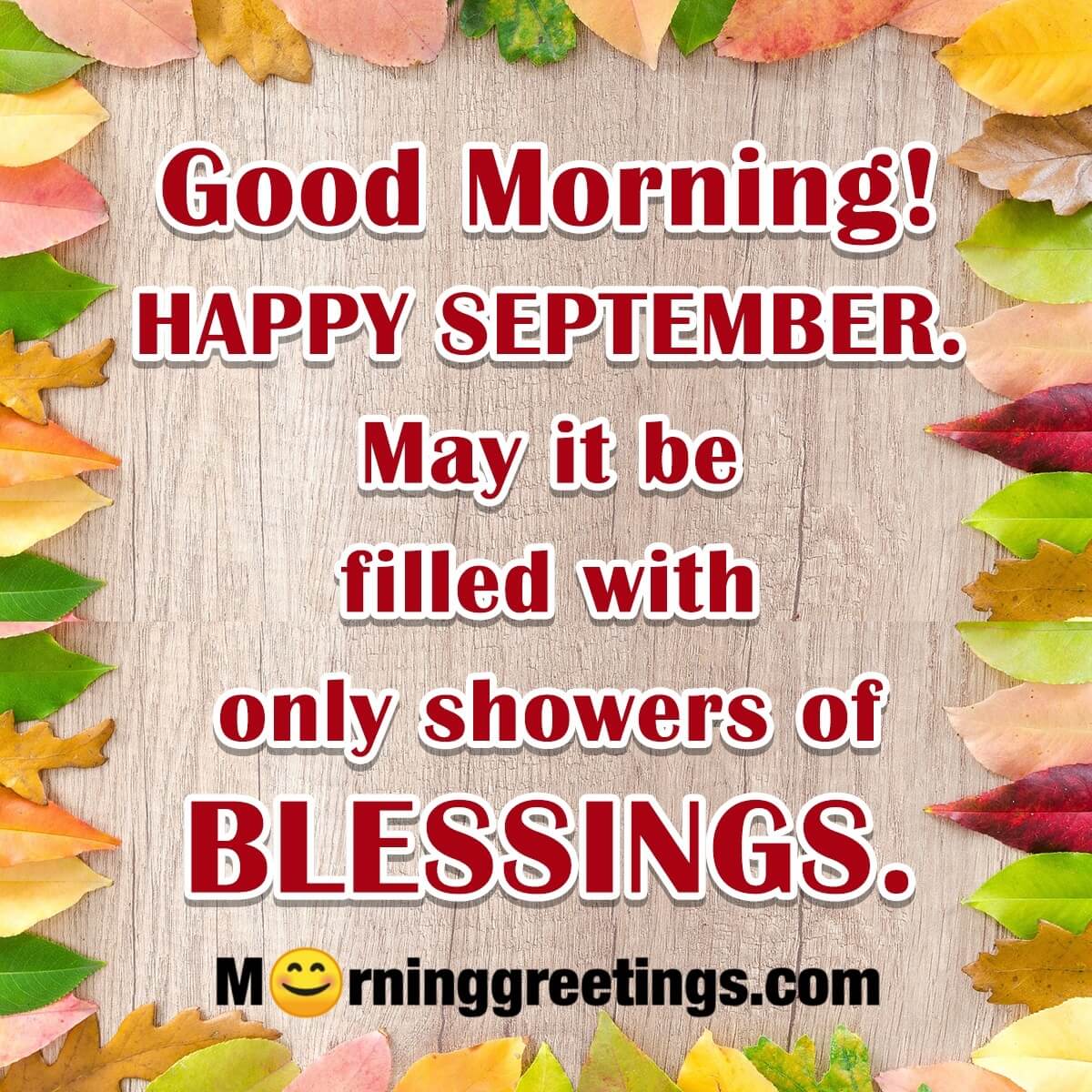 Good Morning! Happy September Blessings