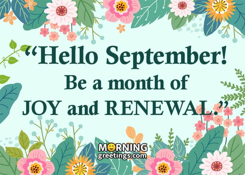 Hello, September! Quote