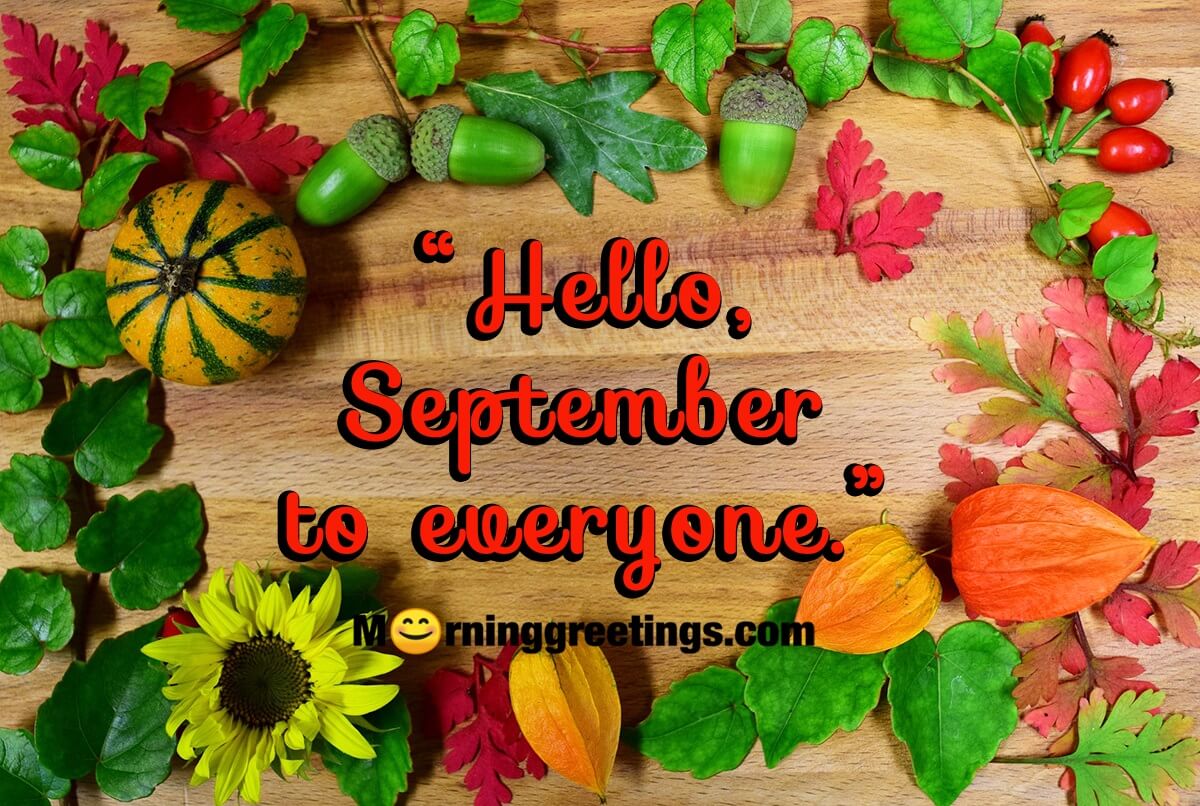 Hello, September To Everyone