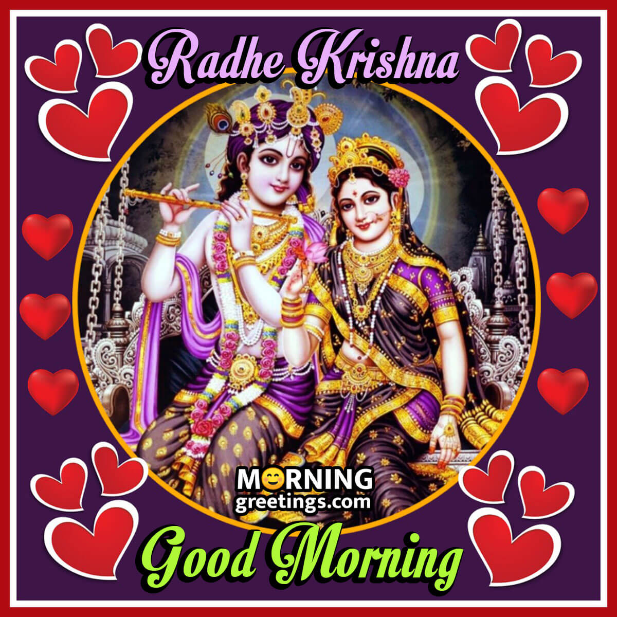 30 Good Morning Lovely Radha Krishna Images - Morning Greetings ...